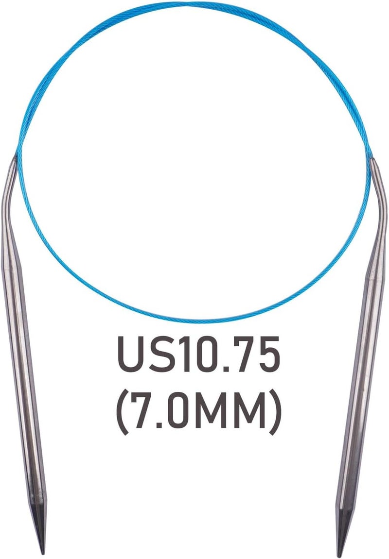 BsHooker Circular Knitting Needles 32inches/80cm,Size US 10.75(7mm) Stainless Steel Round Knitting Needles for Handmade Knitting DIY - Image 2